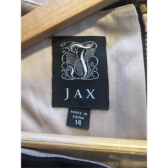 Jax Women’s Size 14 Sheath Dress Black Multicolor 3/4 Sleeve Knee Length Zip Up - Picture 11 of 12